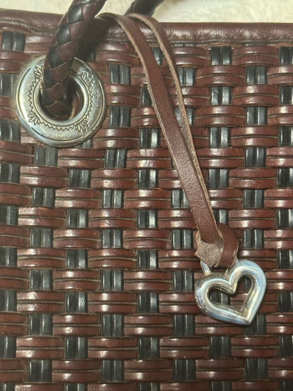 Brighton Woven Leather Crossbody